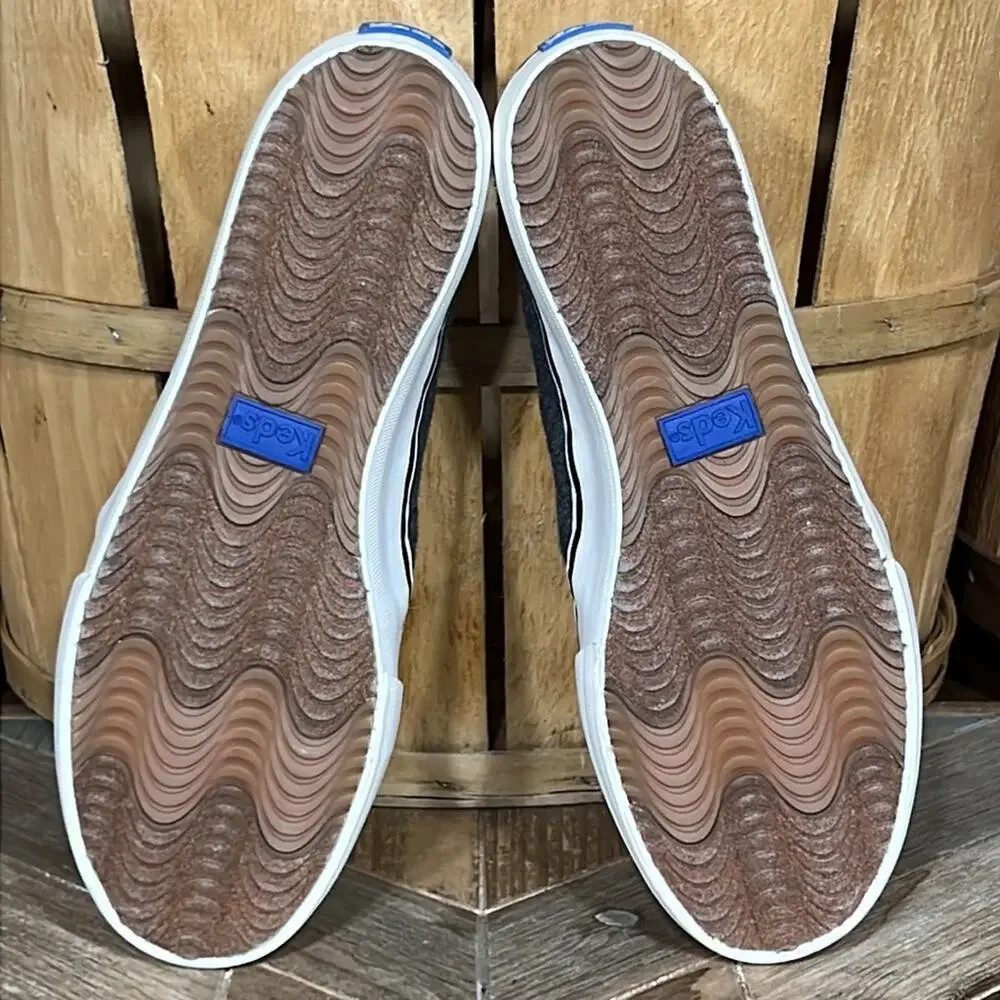 Keds Double Decker Gray Quilted Fabric WF60994 Slip-On Sneakers Womens Size 7
